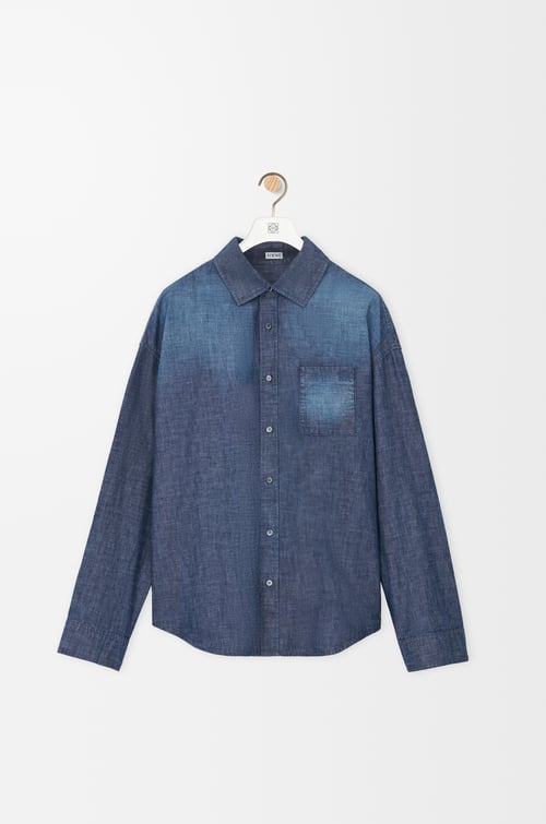 LOEWE Camisa en algodón Azul Lavado