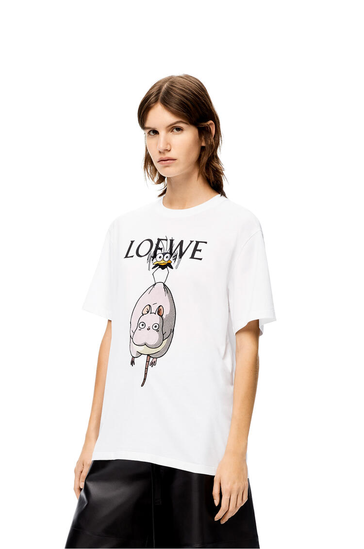 LOEWE 棉質湯鳥 T 恤 白色/多色拼接 pdp_rd