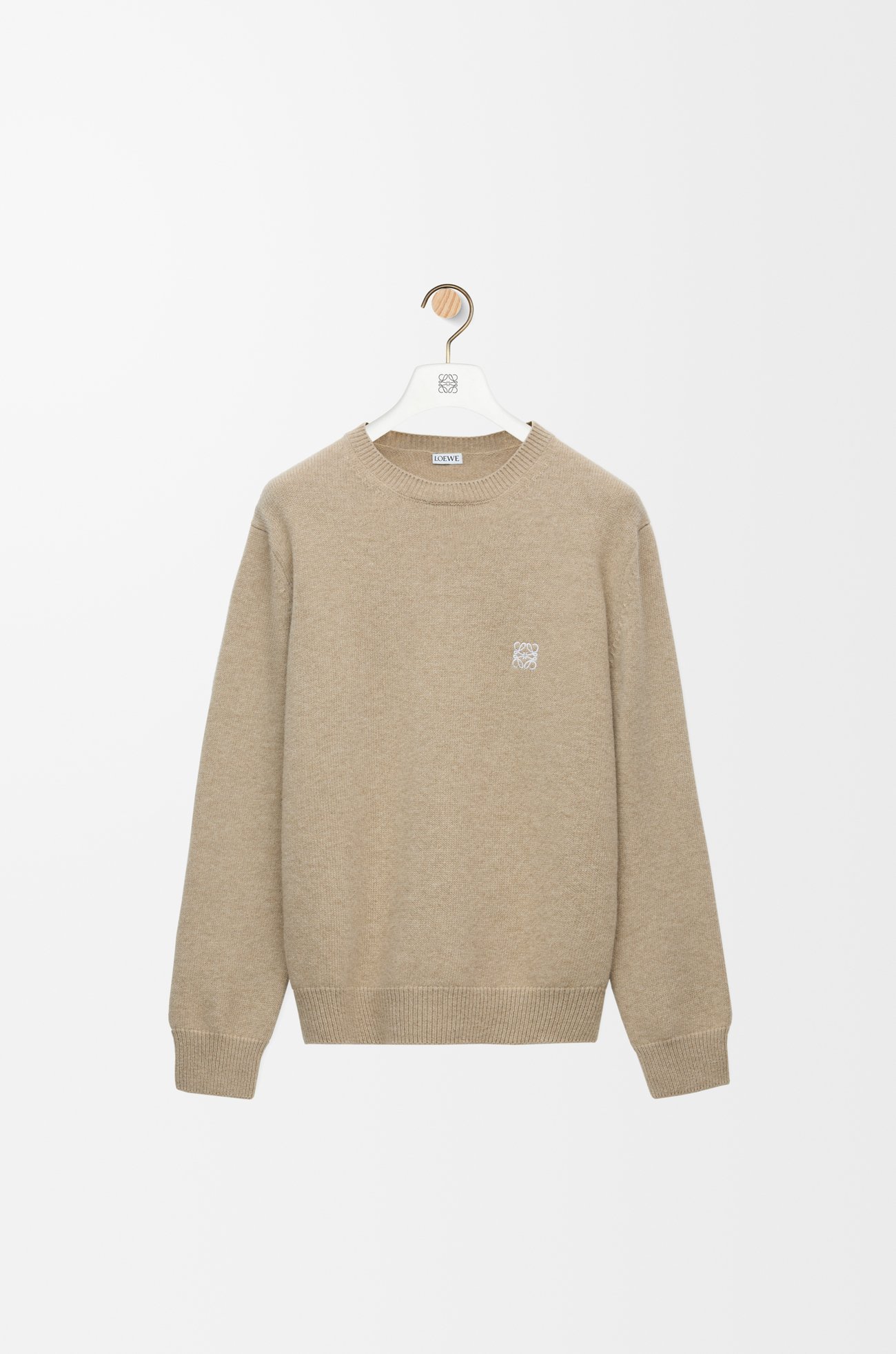 LOEWE Jersey en lana Beige Jaspeado