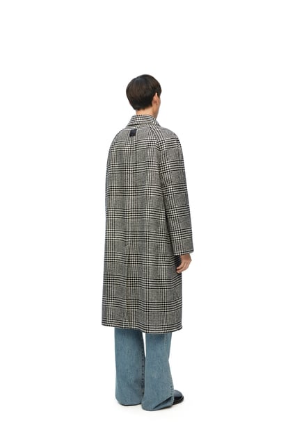 LOEWE Car coat in wool 黑色/白色 plp_rd