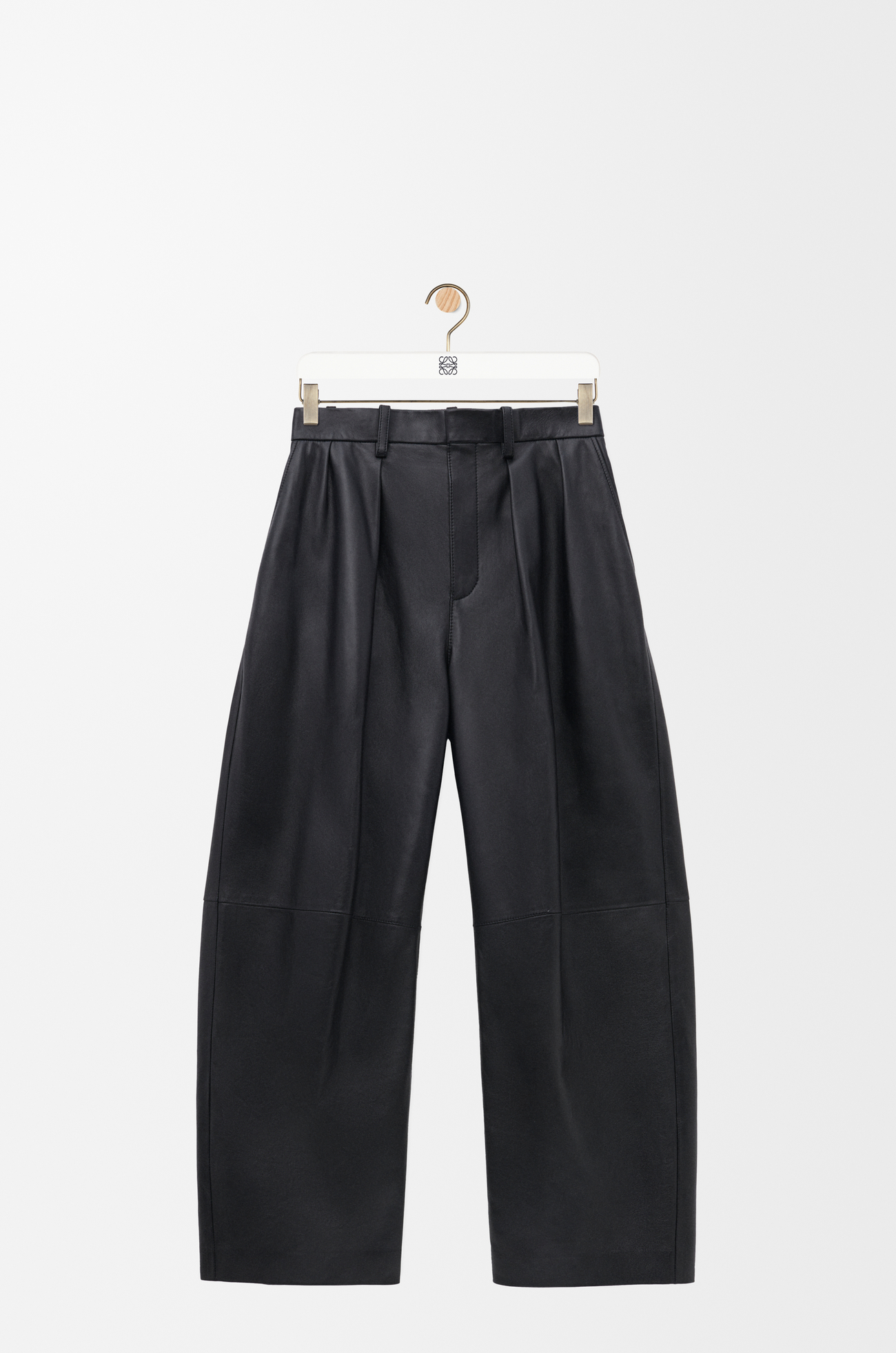 LOEWE Barrel trousers in nappa lambskin Black