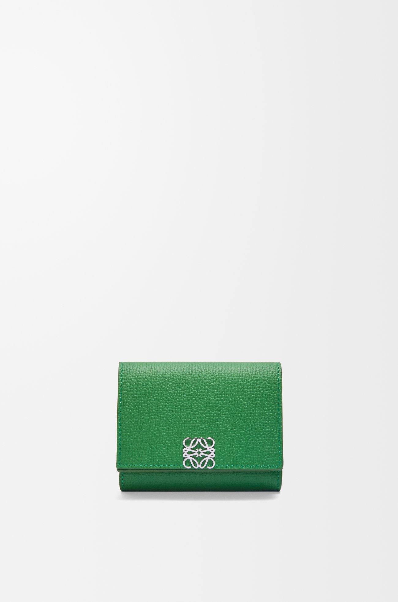 LOEWE アナグラム トライフォールド ウォレット（ペブルグレインカーフ） トロピカルグリーン