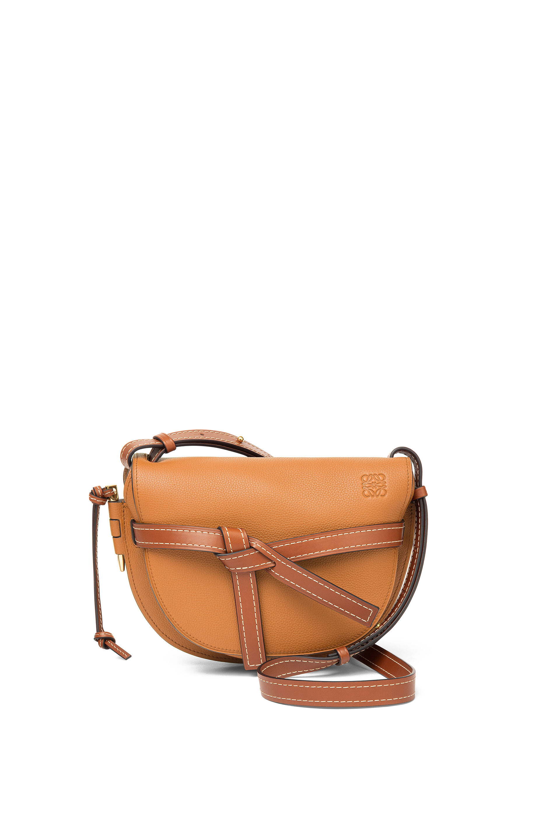 loewe mini gate leather saddle bag