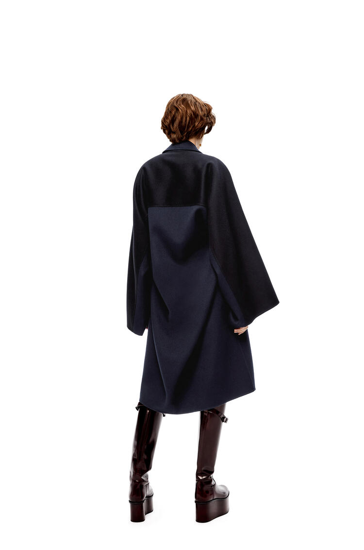 LOEWE Volume coat in wool and cashmere Dark Navy Blue pdp_rd