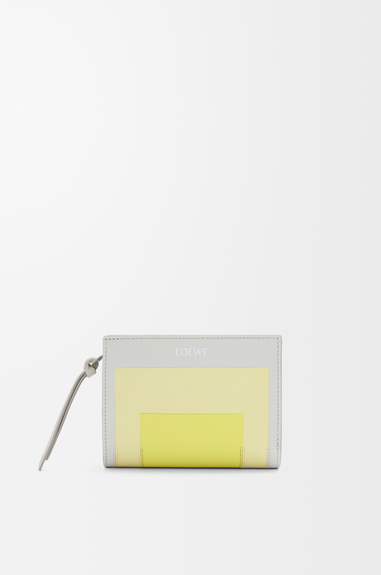 LOEWE Compact wallet in nappa calfskin Pale Grey/Light Citrine