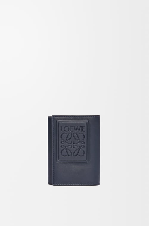 LOEWE Trifold wallet in satin calfskin Deep Navy