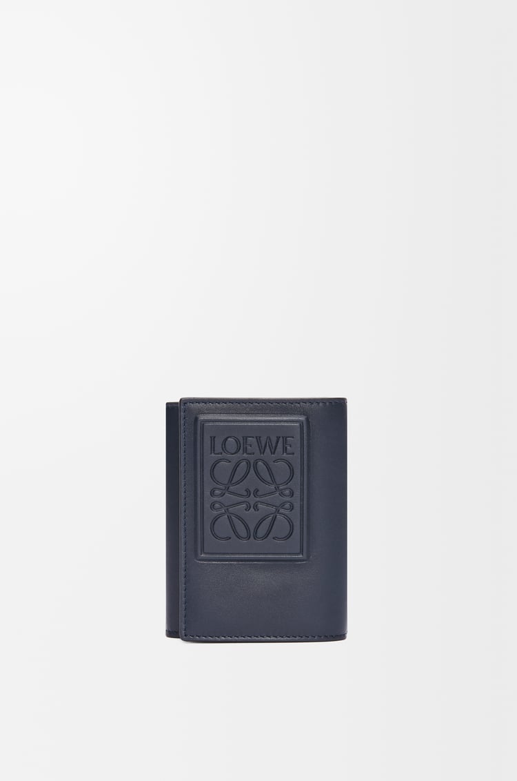 LOEWE Cartera con tres pliegues en piel de ternera Azul Marino