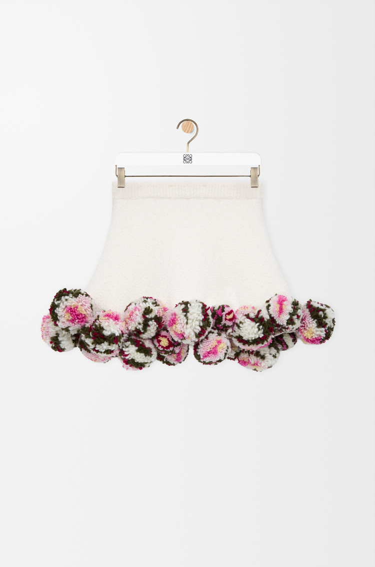 LOEWE 棉质混纺半身裙 白色/多色