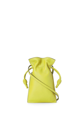 LOEWE Flamenco Pocket in nappa calfskin Lime Yellow plp_rd