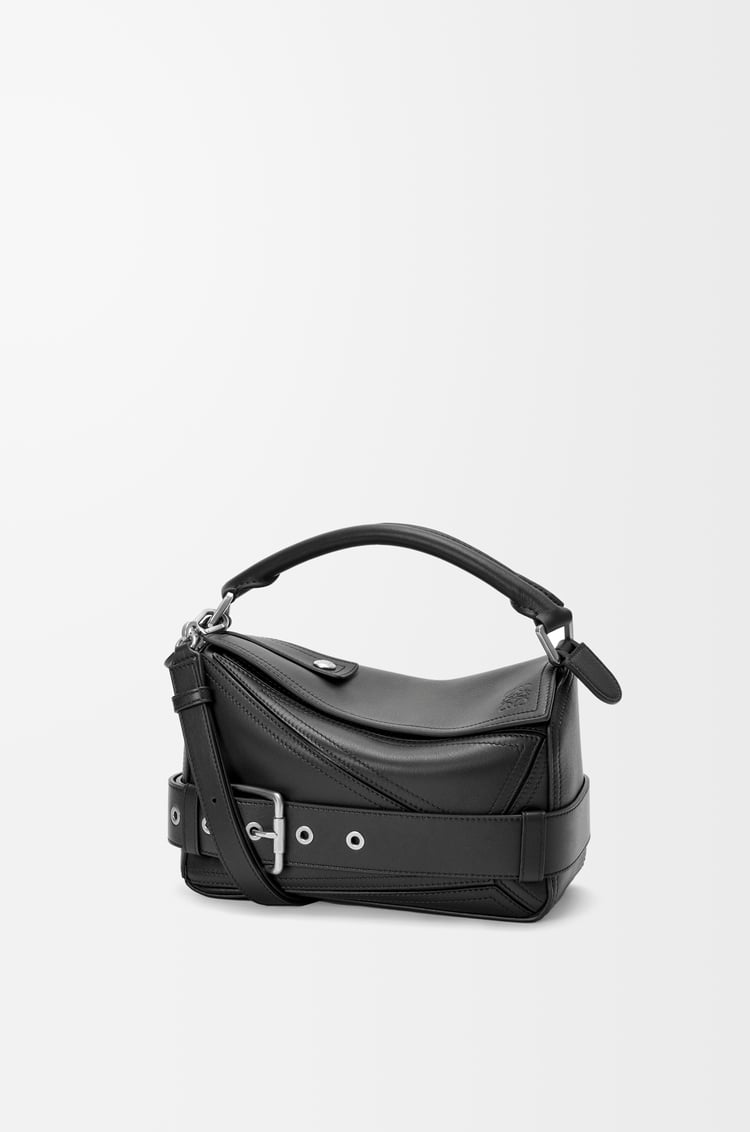 LOEWE パズル バイカー バッグ スモール（シャイニーカーフ） ブラック