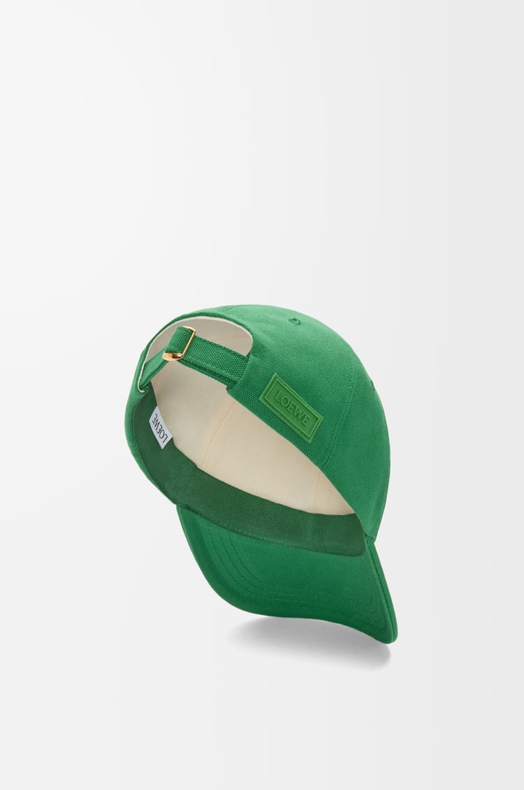 LOEWE Gorra con parche en lona Verde Tropical
