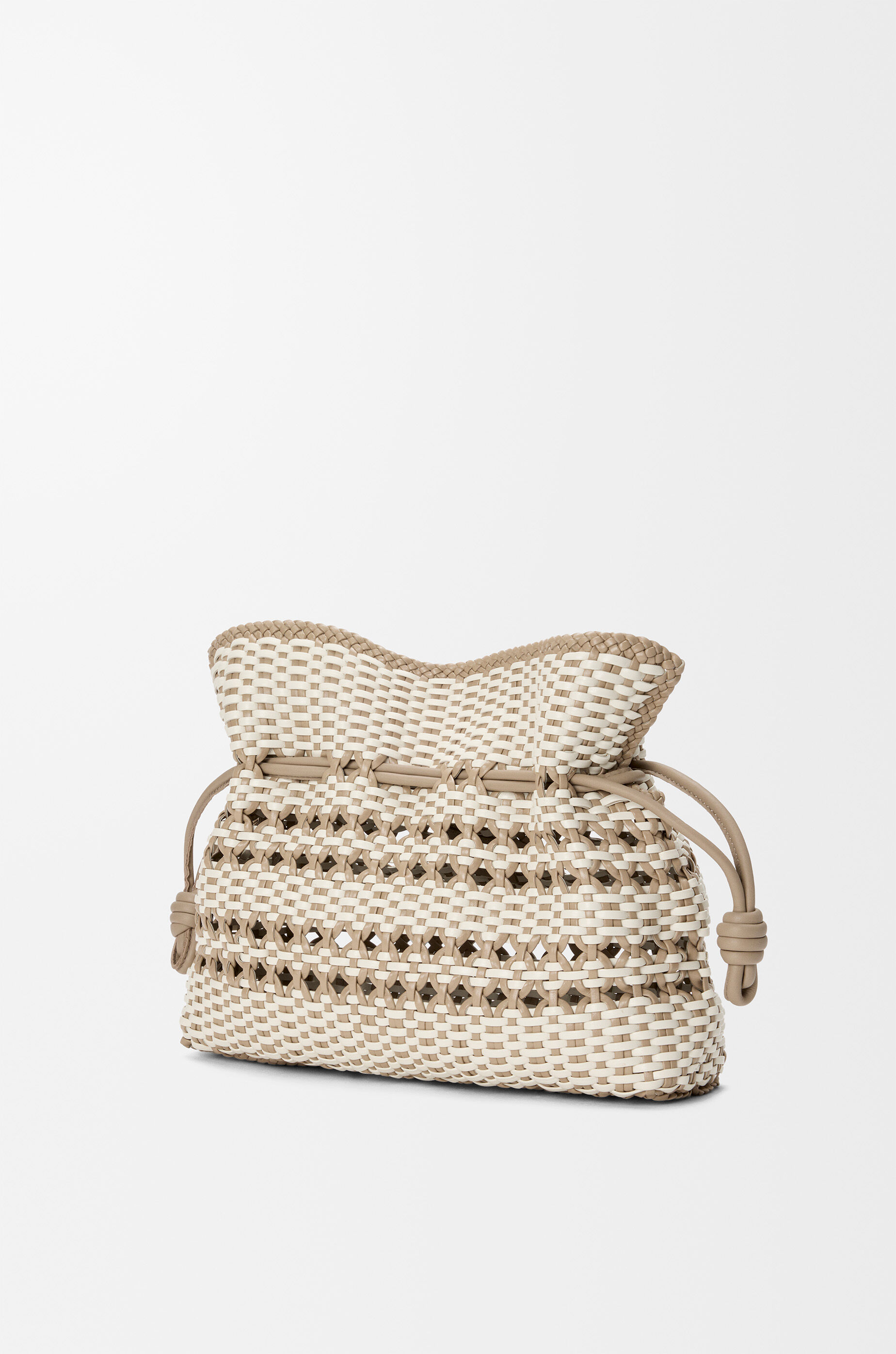 フラメンコクラッチ ミディアム （ウーブンナパカーフ） ホワイト