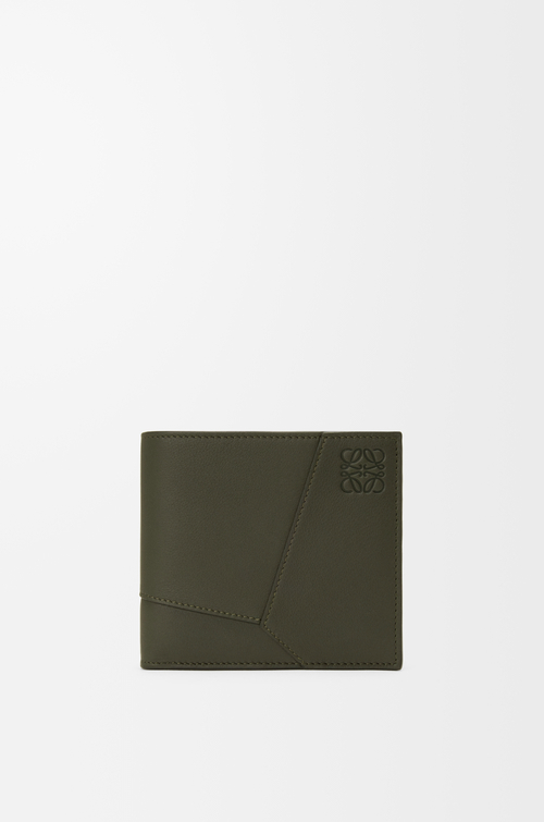 LOEWE パズル バイフォールド コインウォレット（クラシックカーフ） ダークカーキグリーン