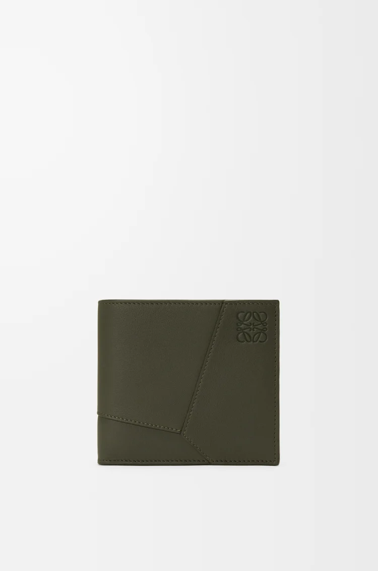 LOEWE パズル バイフォールド コインウォレット（クラシックカーフ） ダークカーキグリーン
