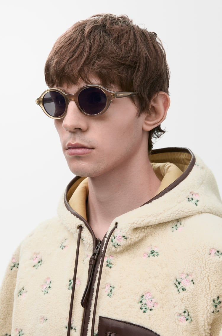 LOEWE Epsilon 超薄太陽眼鏡 卡其綠
