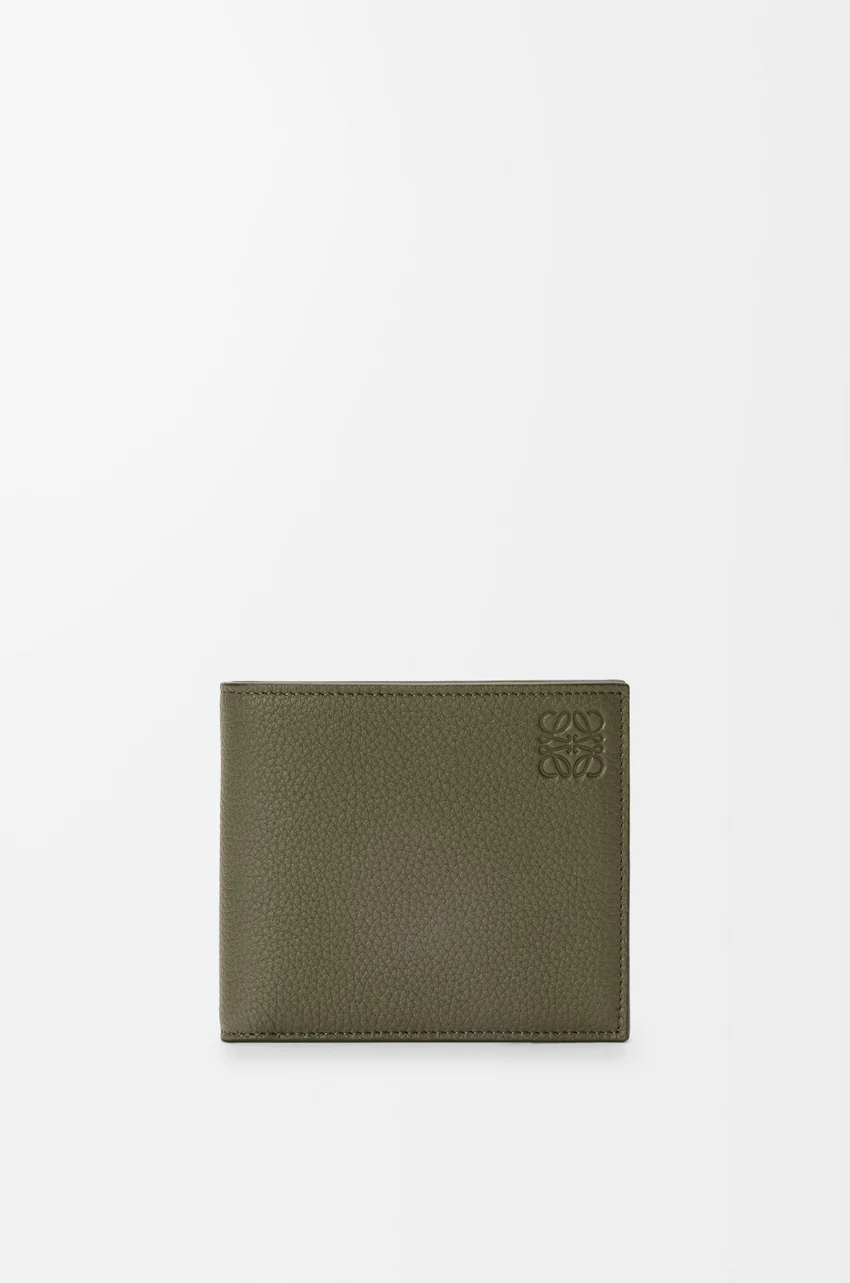 Bifold wallet in soft grained calfskin