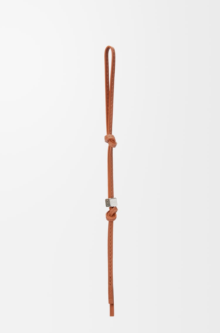 LOEWE Small Anagram strap in calfskin Tan Tonal/Palladium