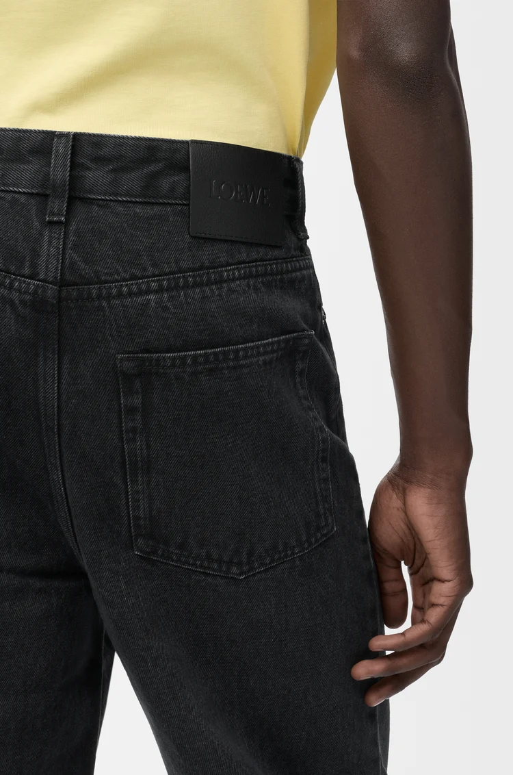 LOEWE Pantalón vaquero holgado Anagram en denim Negro