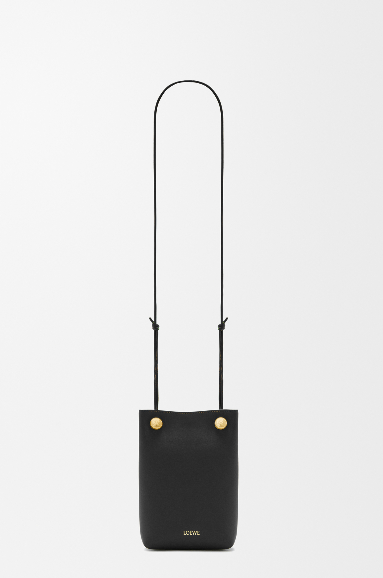 LOEWE Pouch Pebble en piel de ternera Negro