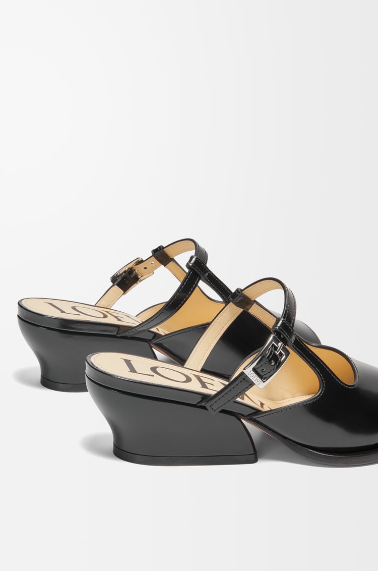 LOEWE Onda open-toe mule in brushed calfskin Black