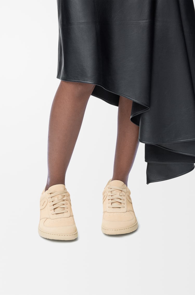 LOEWE Jambo sneaker in suede calfskin Oat Milk
