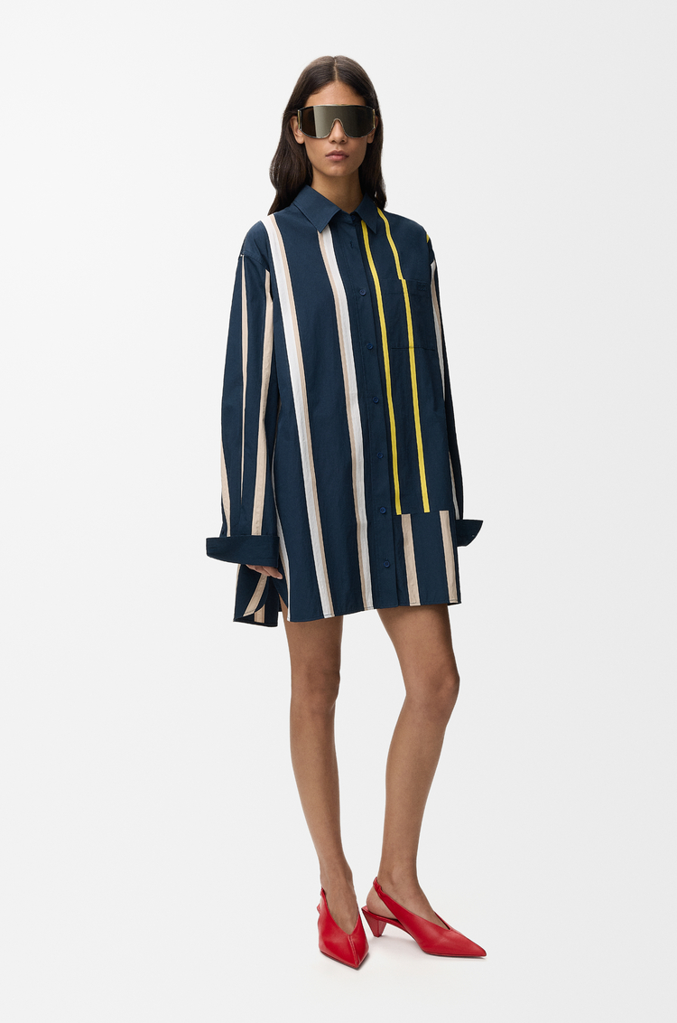 LOEWE Vestido camisero en algodón Multicolor