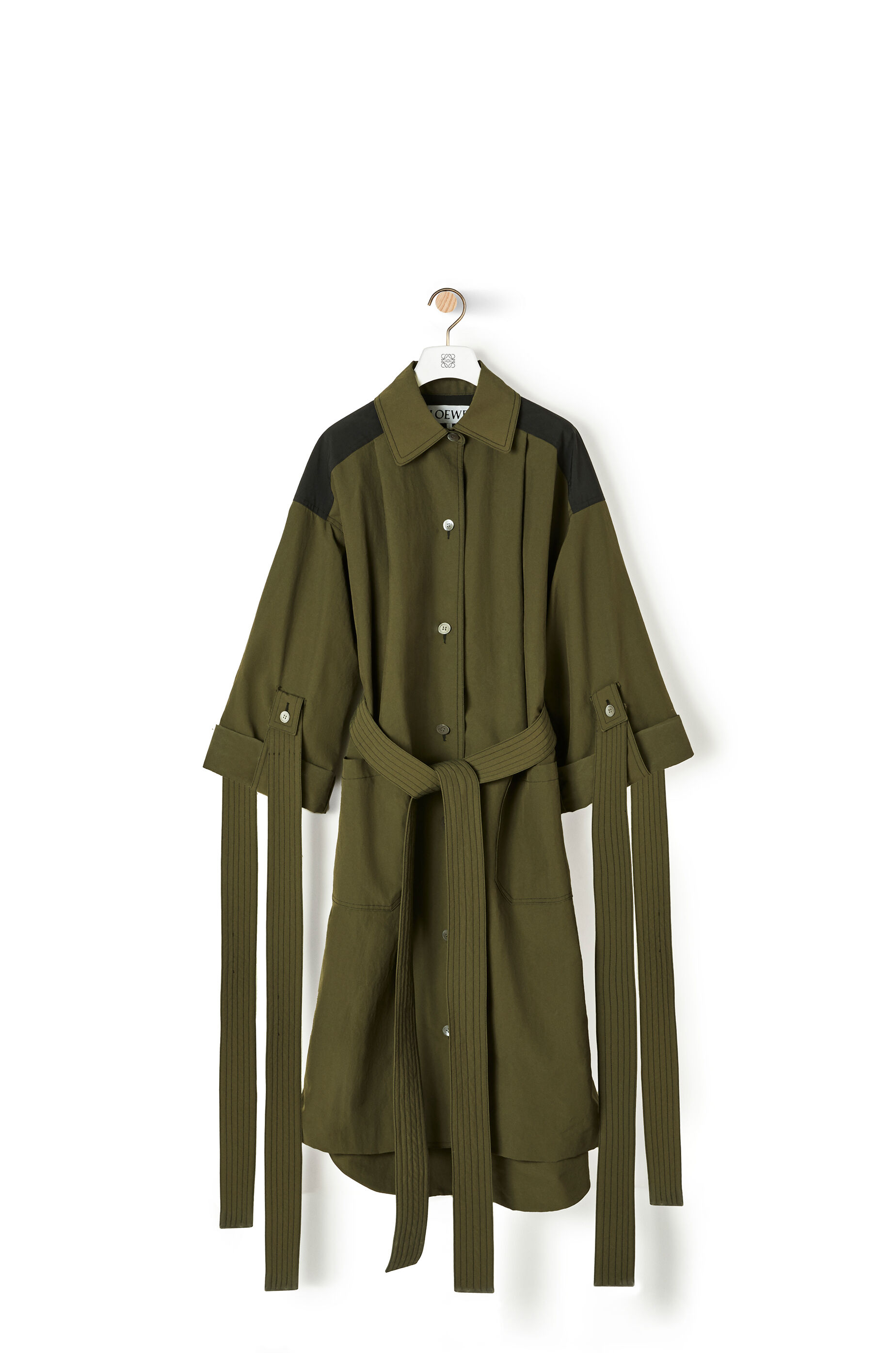 NYLON OVERSIZE COAT Black - LOEWE