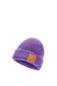 LOEWE Beanie in mohair Purple