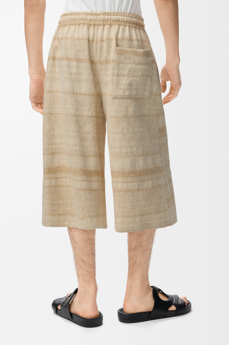 LOEWE 丹寧抽繩短褲 沙色