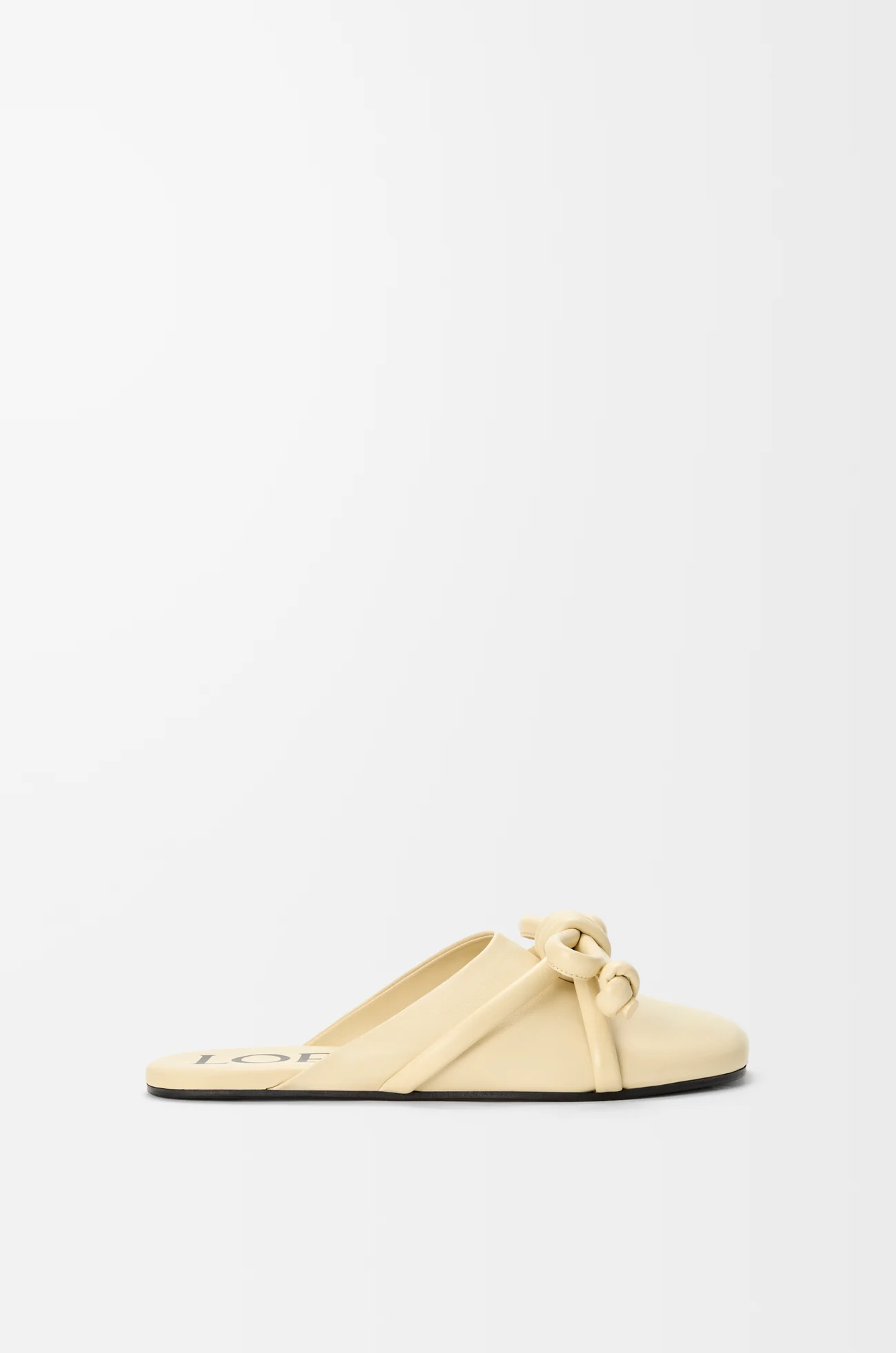 LOEWE Mules Flamenco Knot en cuir d'agneau Beurre