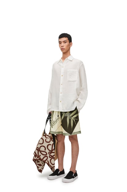 LOEWE Shorts in cotton and silk Antrachite/Multicolor plp_rd