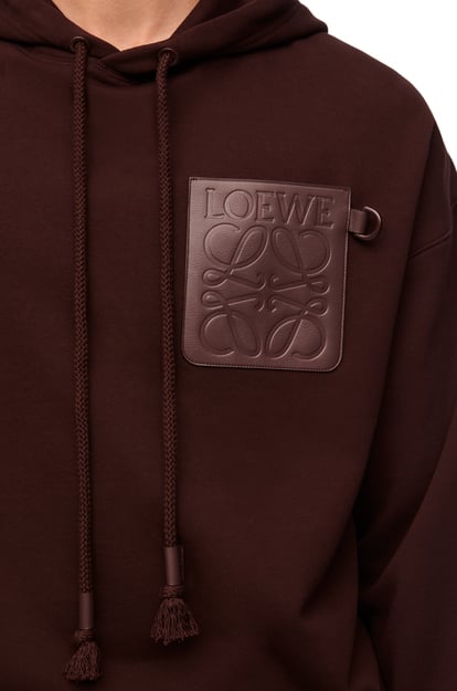 LOEWE Relaxed fit hoodie in cotton Chocolate Brown plp_rd