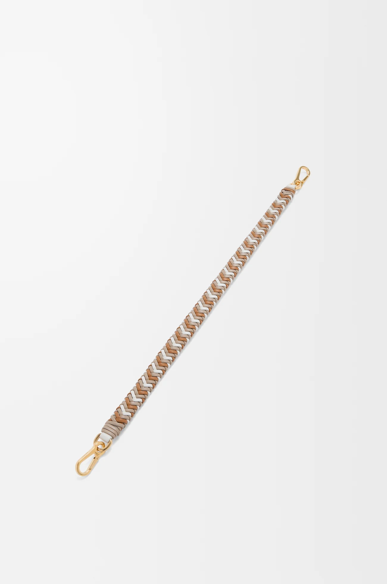 LOEWE Kurzer Riemen aus Kalbsleder mit Pfeilmotiv Sandfarben/Sea Salt