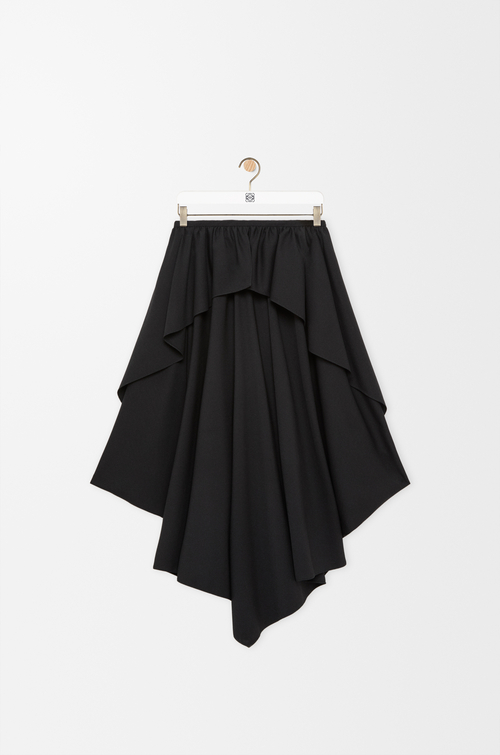 LOEWE Jupe en viscose et laine mélangées Noir