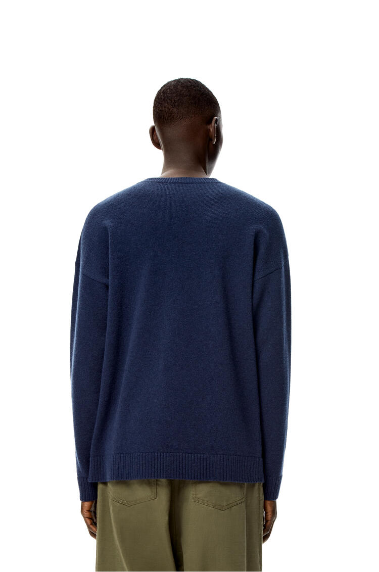 LOEWE Jersey de lana con Anagrama Azul Oscuro pdp_rd