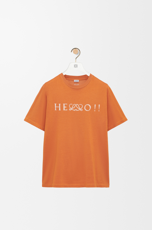 LOEWE Regular fit T-shirt in cotton blend Orange
