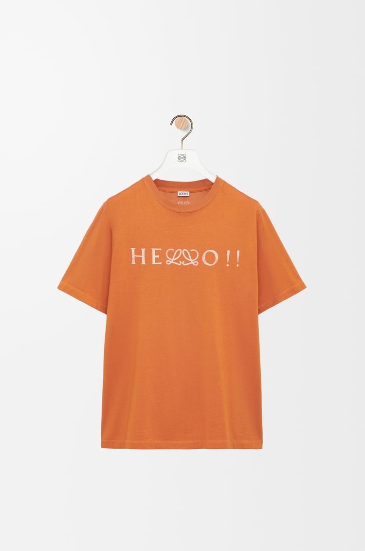 LOEWE Regular fit T-shirt in cotton blend Orange