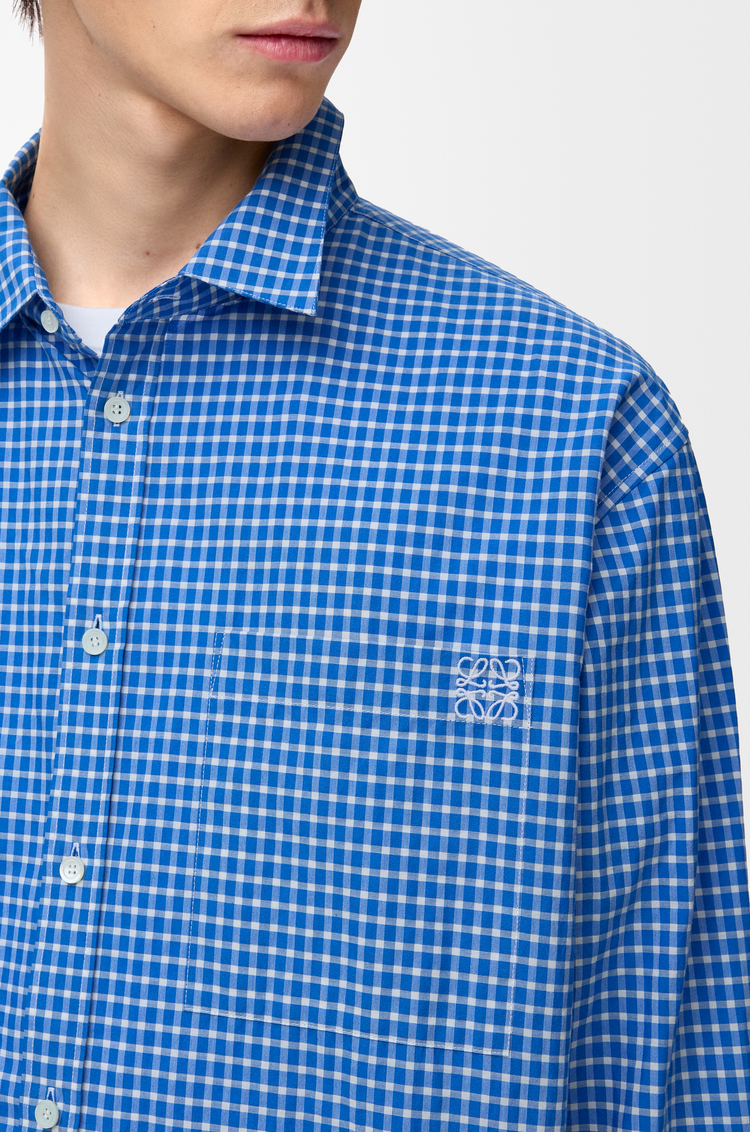 LOEWE Camisa en algodón Azul/Blanco