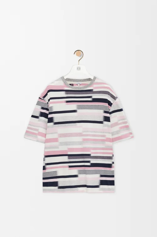 LOEWE 棉质宽松版型 T 恤 Pink/Ecru