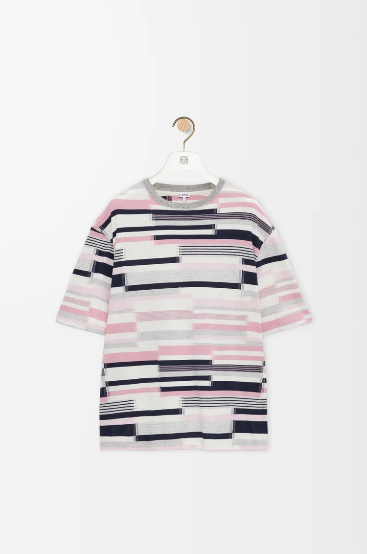 LOEWE 棉质宽松版型 T 恤 Pink/Ecru