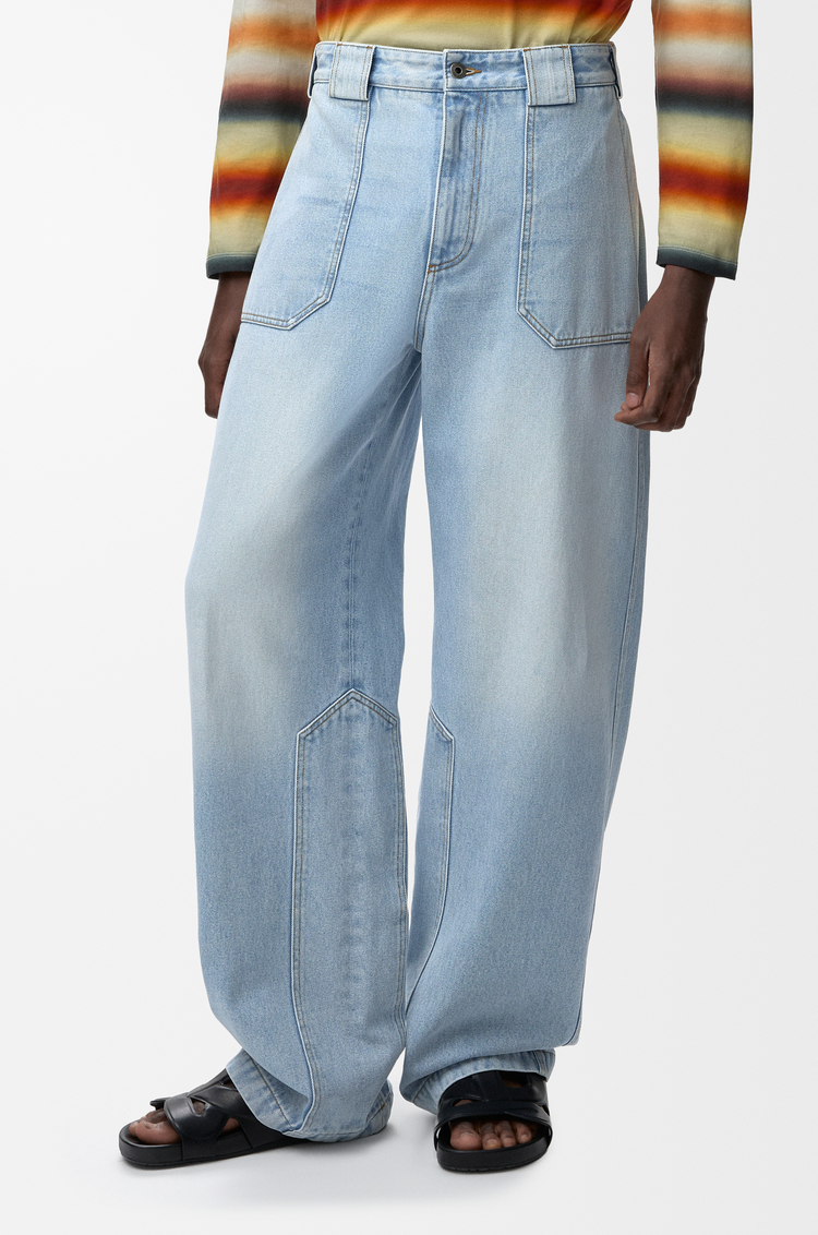 LOEWE Pantalón en denim Azul Lavado