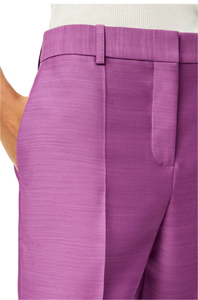 LOEWE Pantalón de traje de lana y seda Purpura Kiss plp_rd