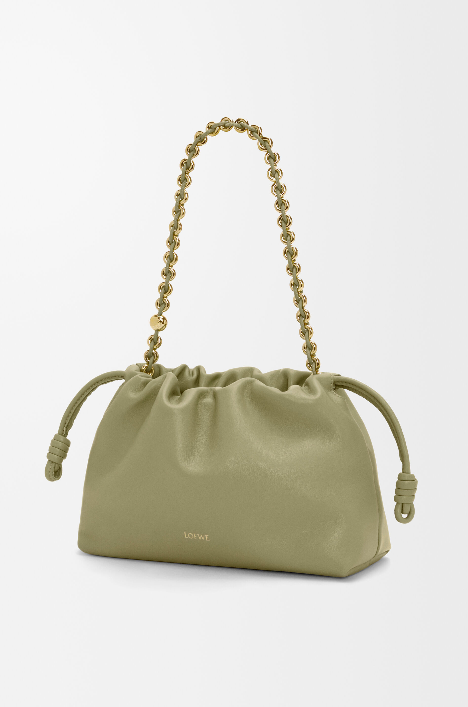 Medium Flamenco purse in mellow nappa lambskin Green - LOEWE