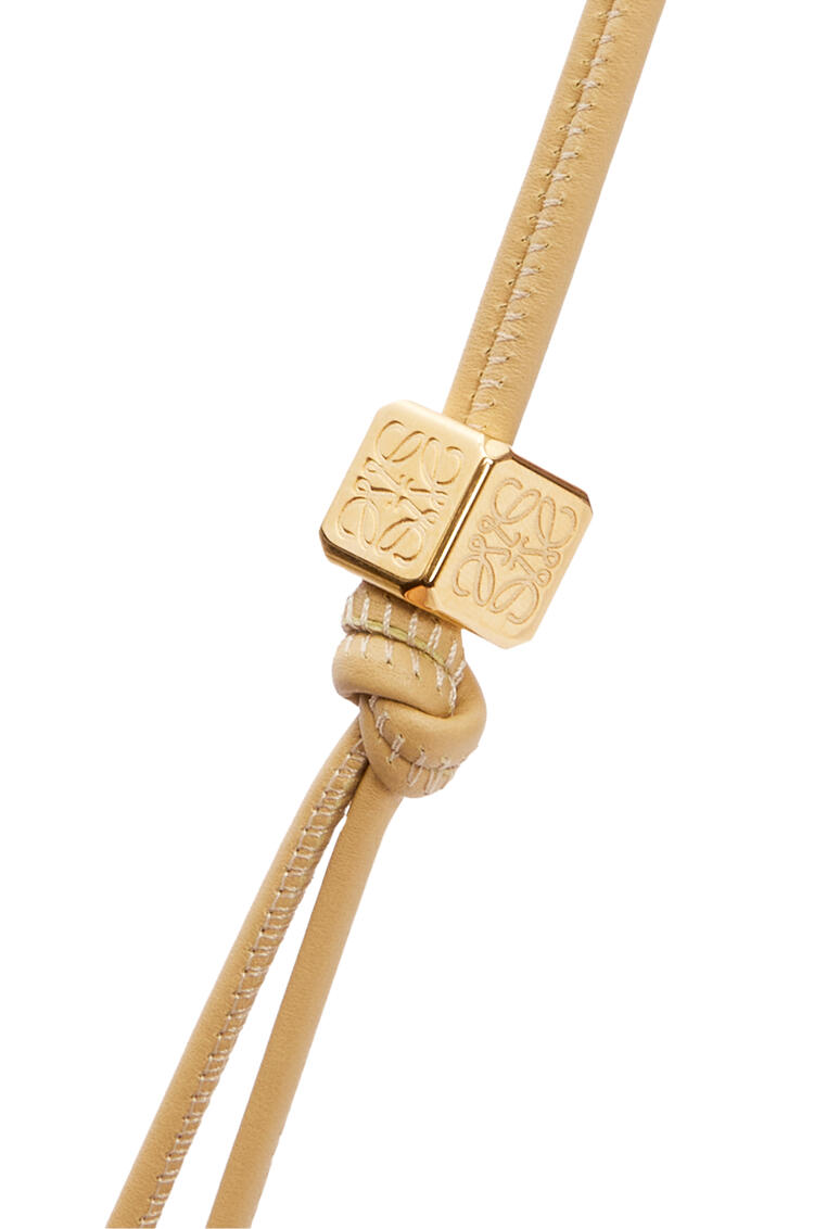 LOEWE Personalisation strap in calfskin and brass Butter/Gold