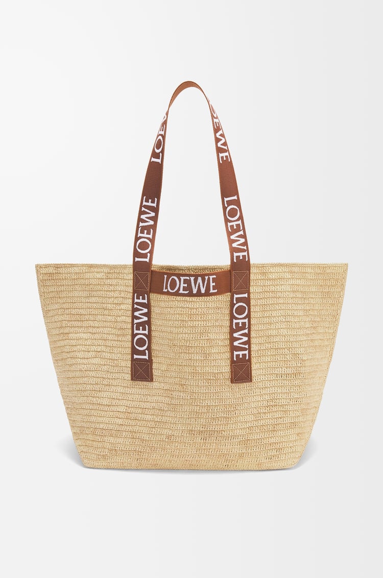 LOEWE フォールド ショッパー（ラフィア） ナチュラル/タン