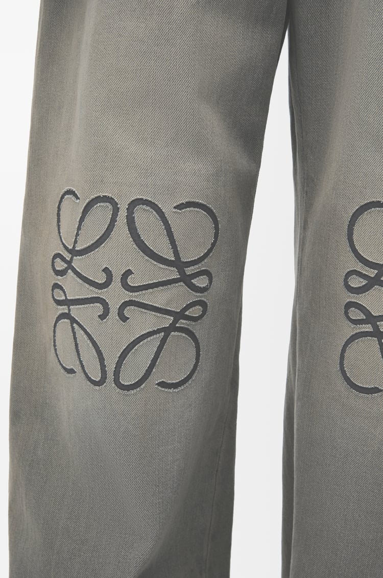 LOEWE Anagram baggy jeans in denim Grey Melange
