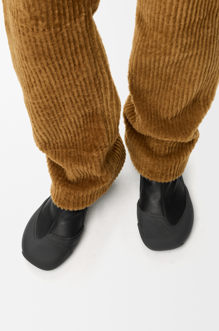 LOEWE Bottines Dive en cuir de veau stretch Noir