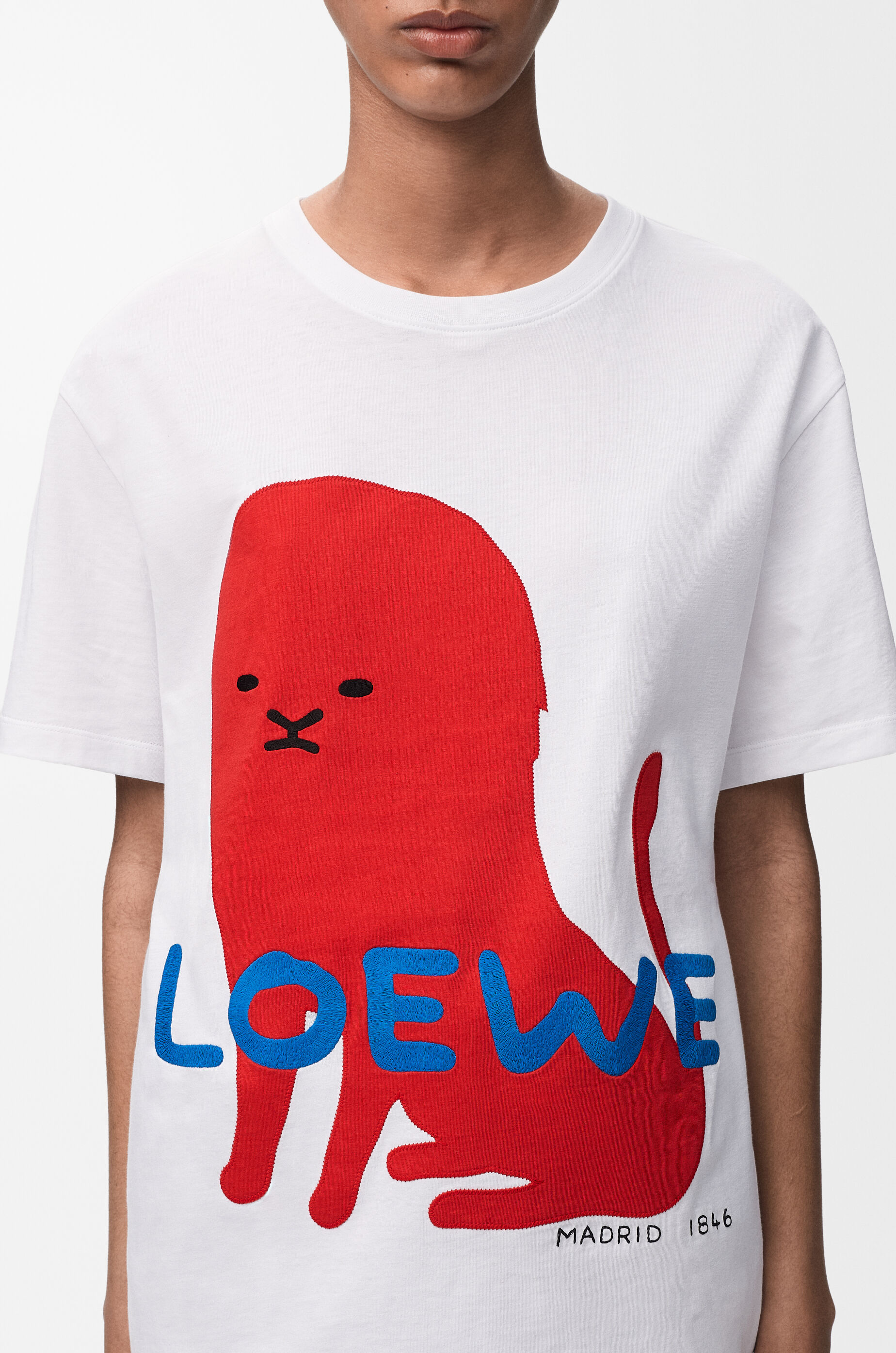 レギュラーフィット Tシャツ（コットン） ホワイト - ロエベ 日本 公式