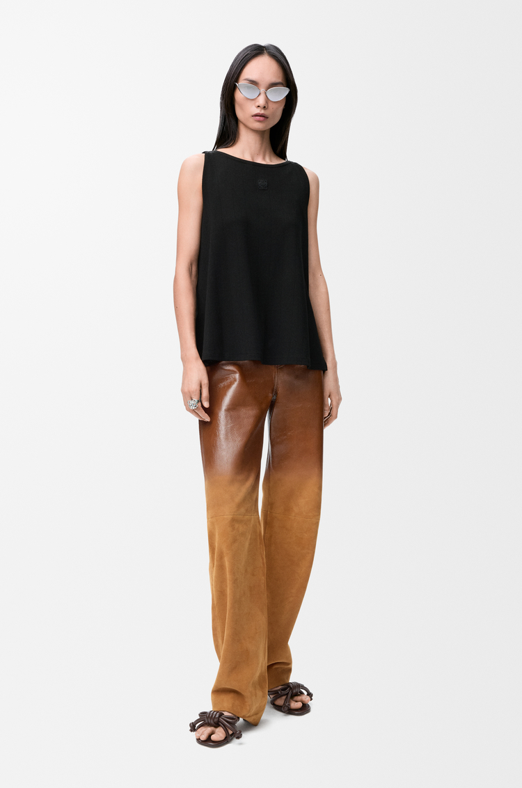 LOEWE Anagram top in viscose blend Black