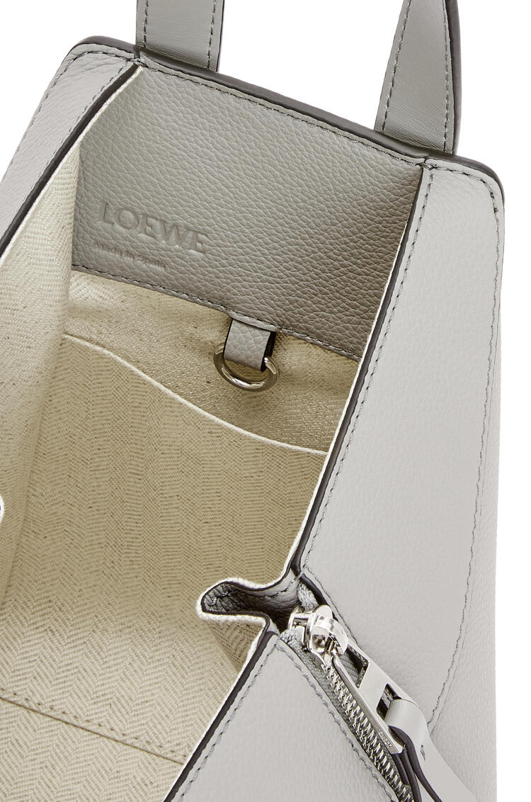 LOEWE Compact Hammock bag in soft grained calfskin Pearl Grey
